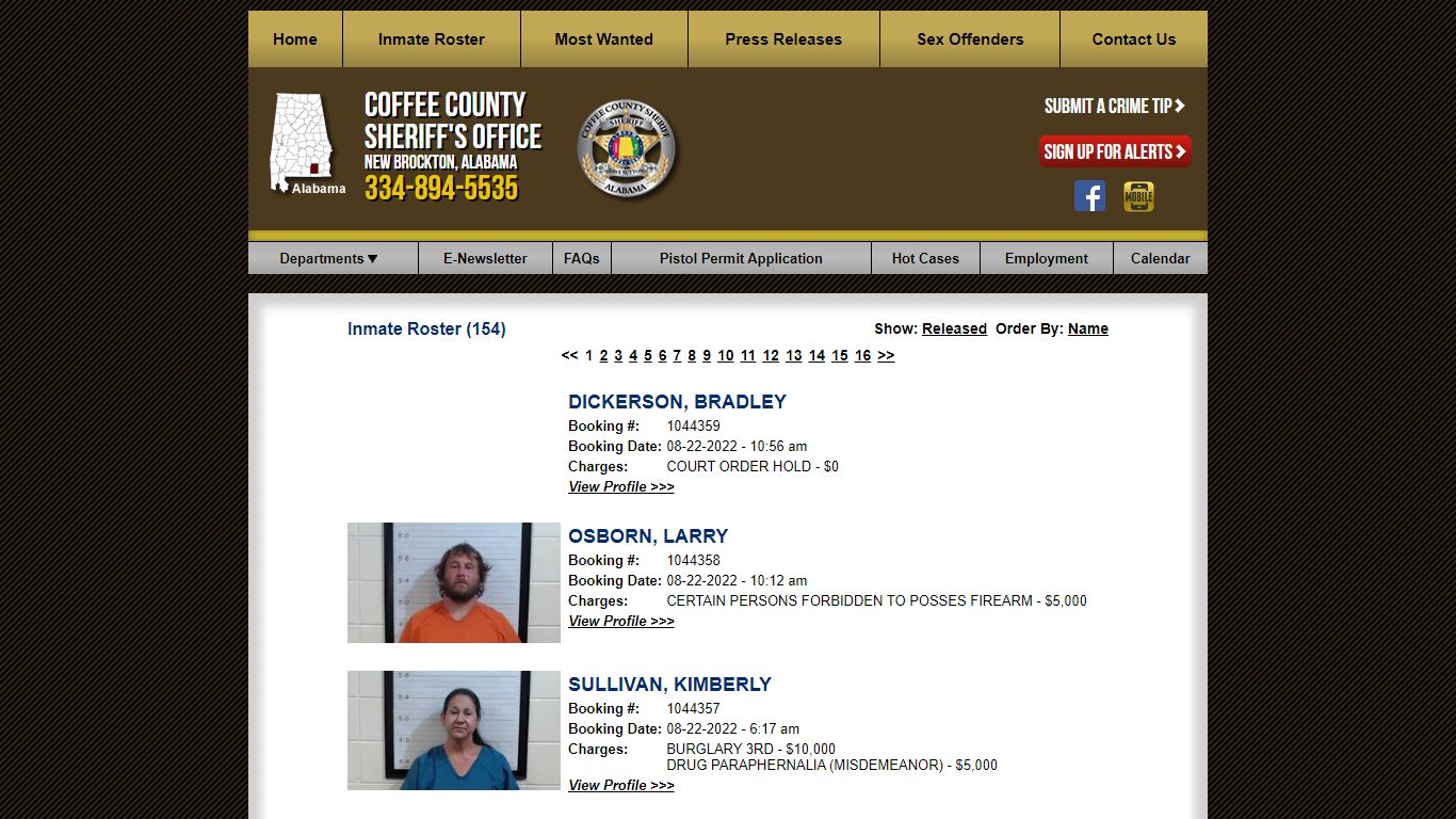 Inmate Roster - Current Inmates Booking Date Descending - Coffee County ...